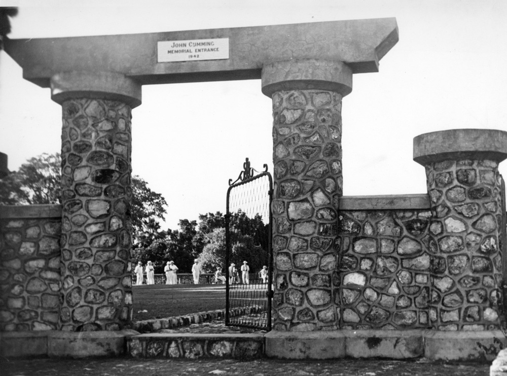 Entrance to Ipswich Bowls Club at Queens Park, Ipswich, c.1945