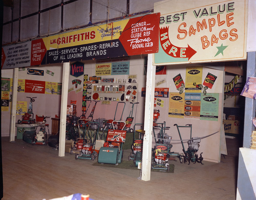 L. W. Griffiths Lawnmowers display at the Ipswich Show, Ipswich, 1962