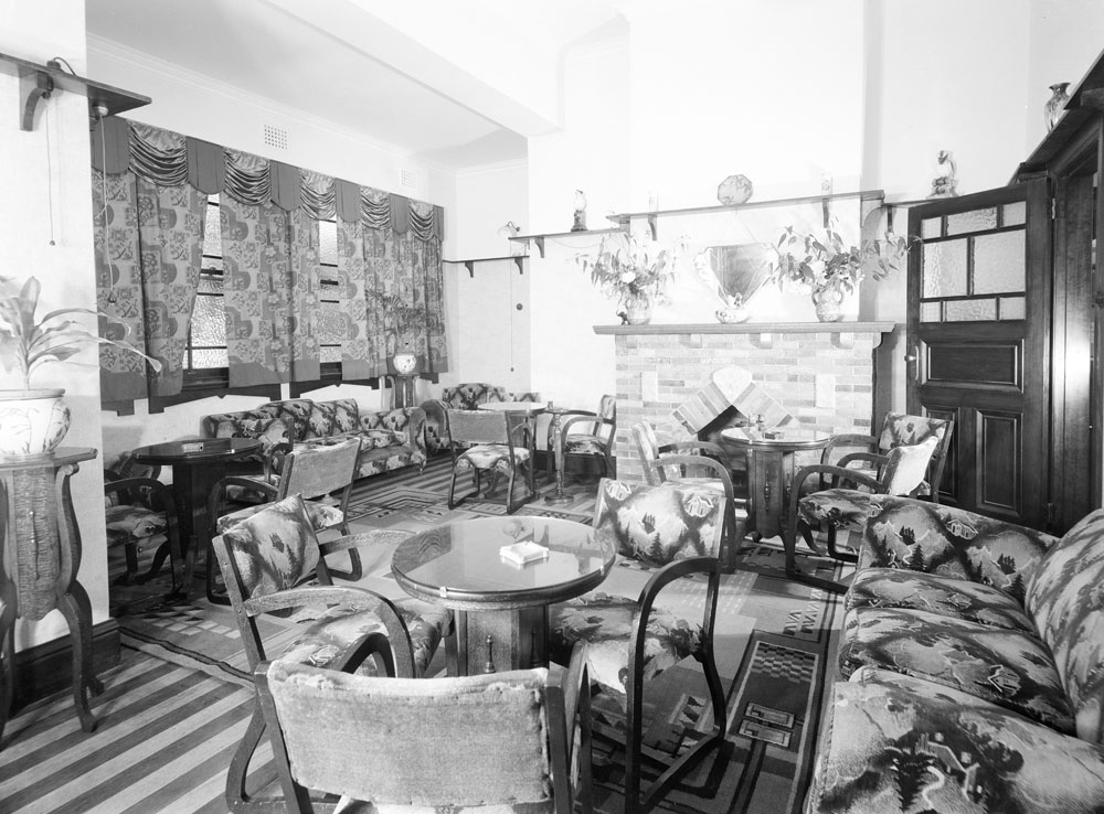 Interior (lounge) of Palais Royal Hotel, Ipswich, 1950s