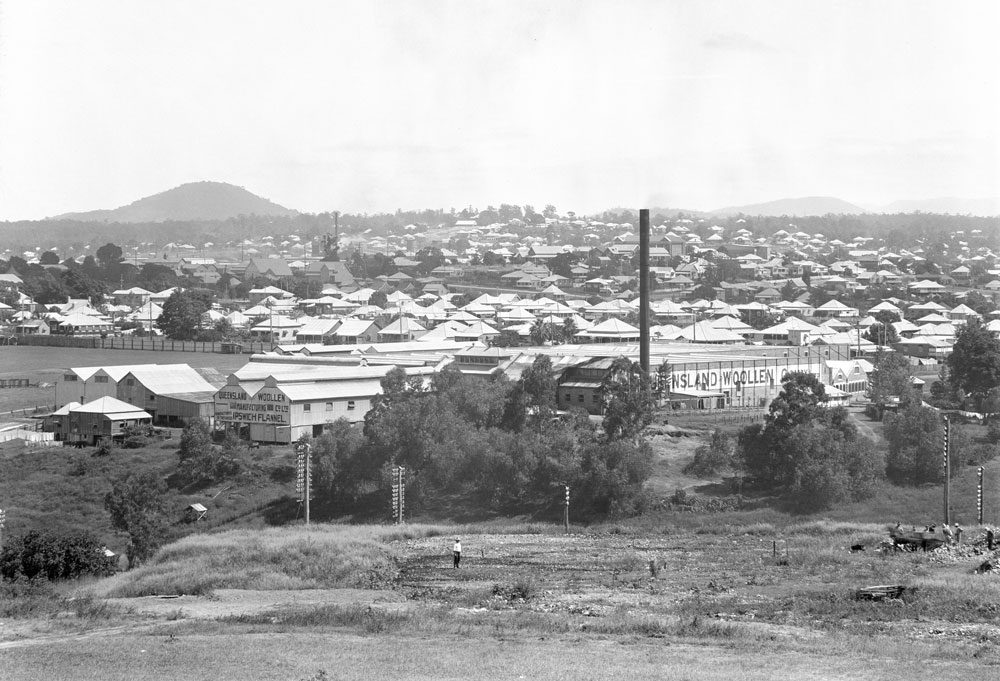 Queensland Woollen Mills, from Ipswich Girls' Grammar School, North Ipswich, c.1930