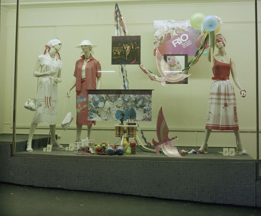 Window display in Cribb &amp; Foote's Department Store, corner Bell and Brisbane Streets, Ipswich, c.1973