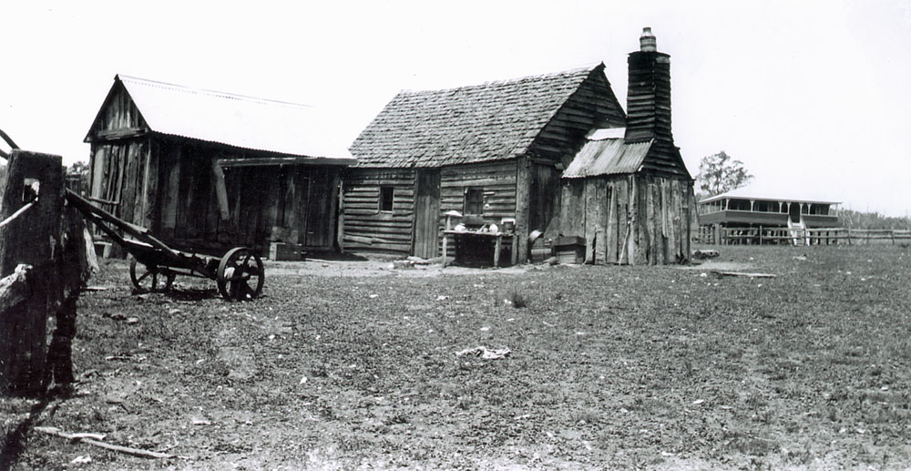 Cabin on Nunn's Paddock at Dinmore, Ipswich,  c.1885