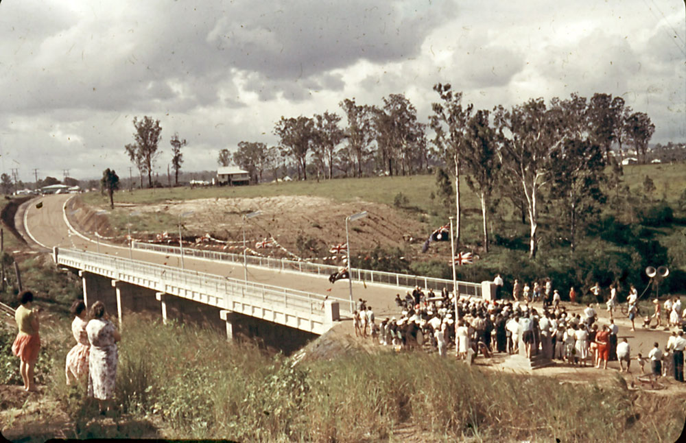 Opening of the new Hancock Bridge, between Brassall and Woodend, Ipswich 1961