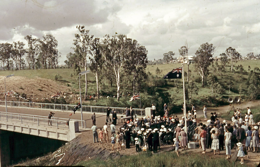 Opening of the new Hancock Bridge, between Brassall and Woodend, Ipswich 1961