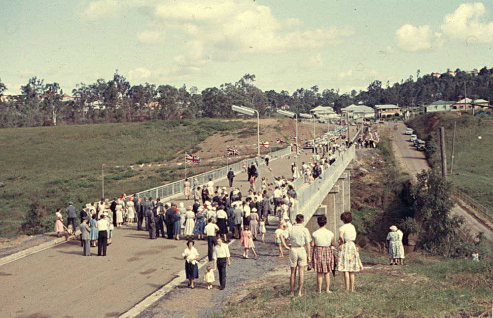 Opening of the new Hancock Bridge, between Brassall and Woodend, Ipswich 1961
