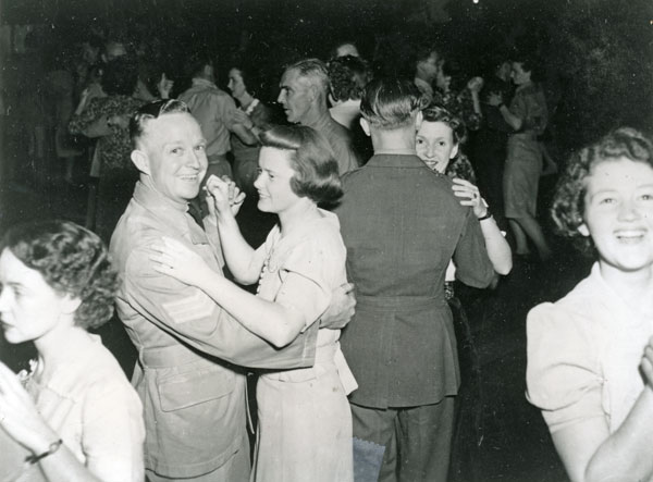 Dance being held for servicemen and women of the Amberley Airbase during the Second World War, Amberley, 1943