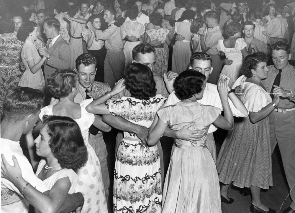 New Years  Eve dance in Town Hall, Ipswich, 1953