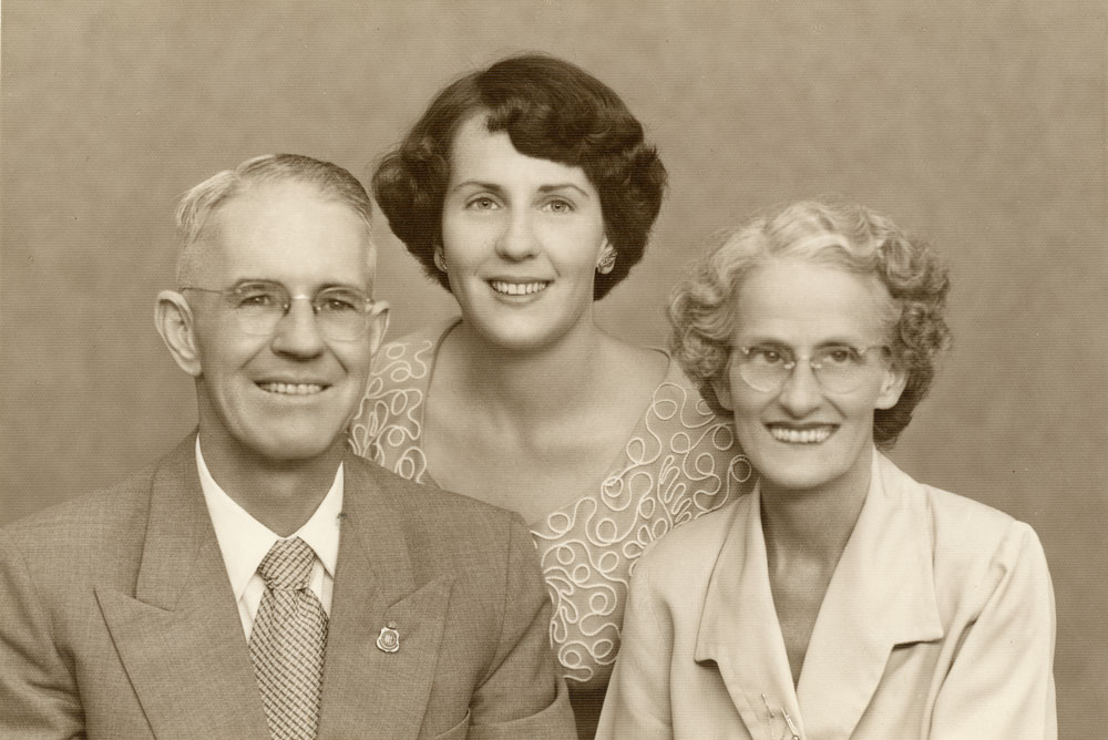 James and Merle Finimore with daughter, Jacqueline, Ipswich, mid 1950s