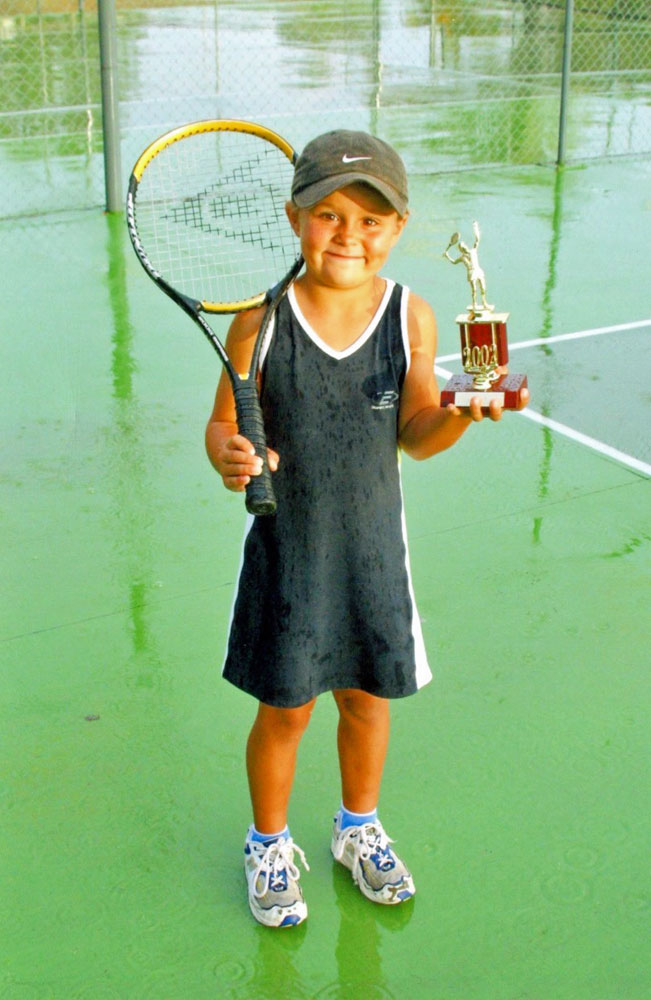 Ashleigh Barty, tennis player, aged six, Ipswich, 2002