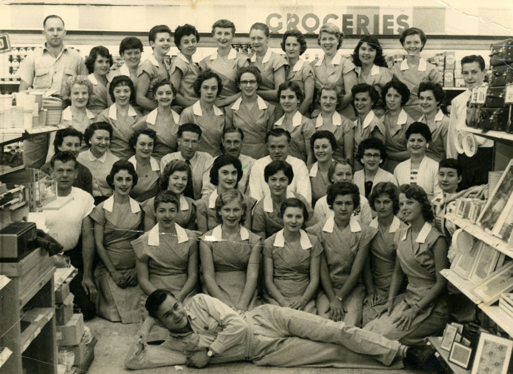 Woolworths Variety Store staff, Ipswich, 1958
