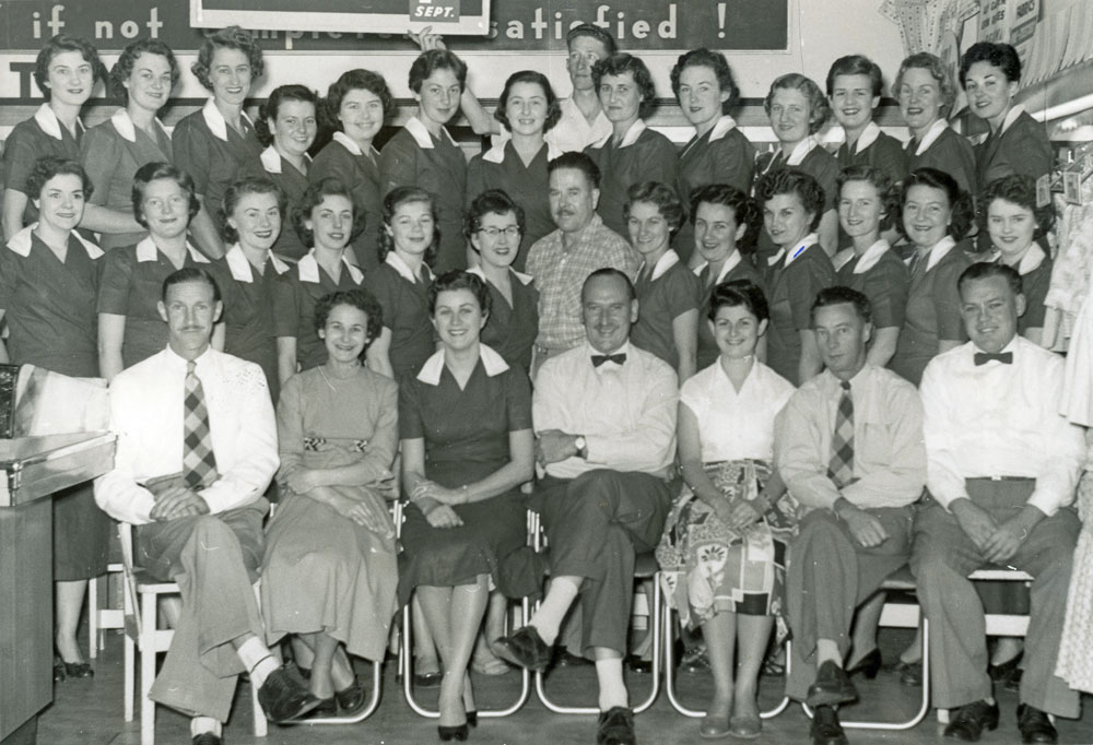 Woolworths Variety Store staff, Ipswich, 1950s