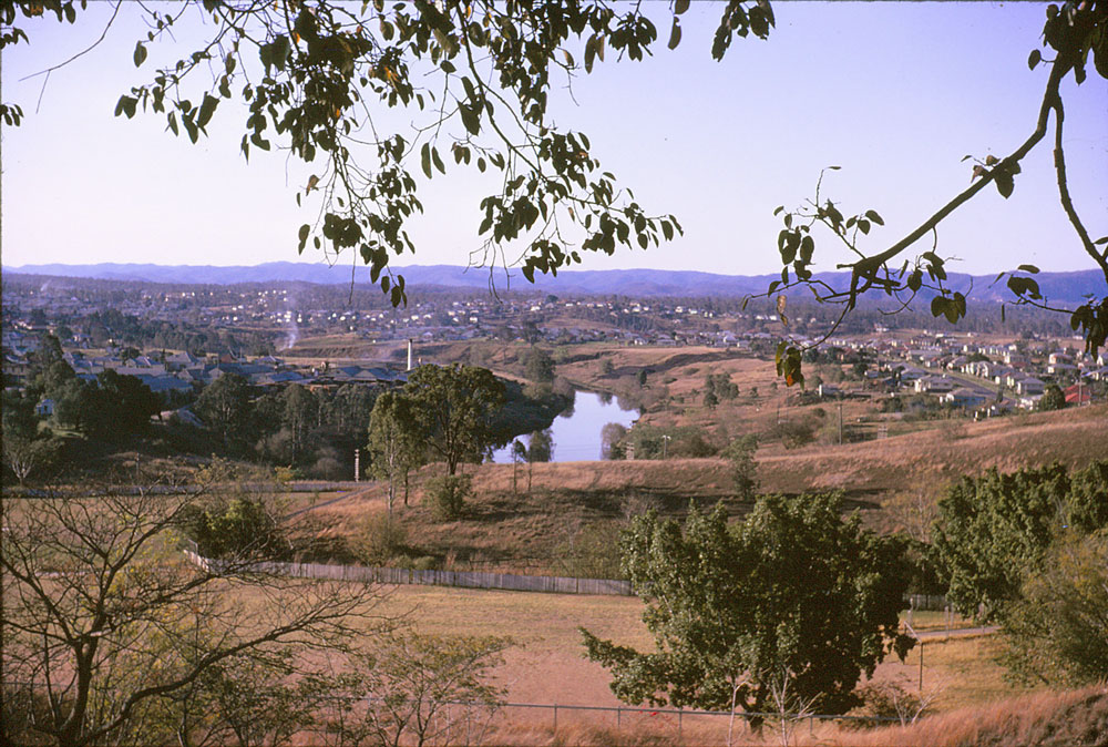 Bremer River looking towards Basin Pocket and East Ipswich, 1964