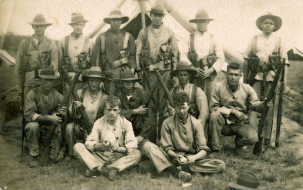 Group of men at Redbank Army Training Camp, Ipswich, 1924