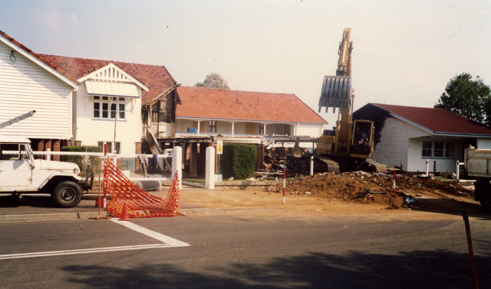 Aftermath of fire at Blair State School, Sadliers Crossing, Ipswich 1990