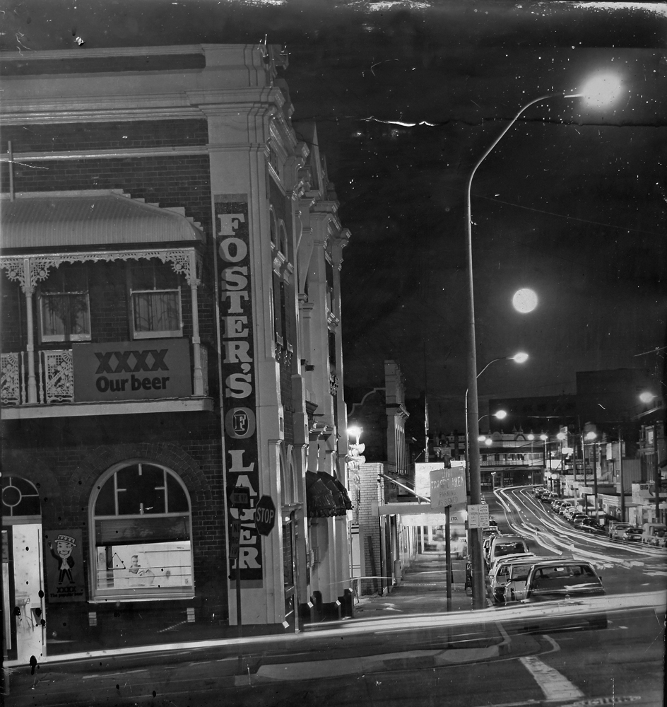 Brisbane Street from Metropolitan Hotel, Ipswich, 1974