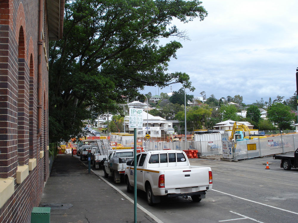 Construction site of new Courthouse at 43 Ellenborough Street, Ipswich, 2008
