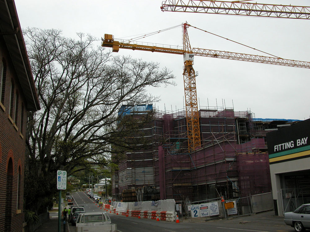 Construction site of new Courthouse at 43 Ellenborough Street, Ipswich, 2008