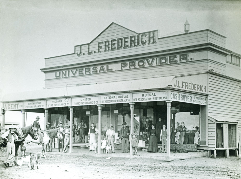 J.L. Frederich Universal Provider,  General Store, Rosewood, 1890s