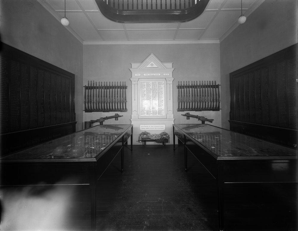 Interior of Soldiers' Memorial Hall, Ipswich, 1920s
