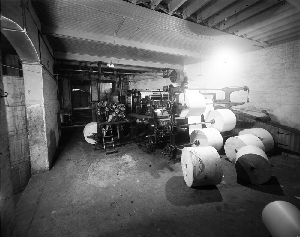 Interior of Queensland Times building, Ipswich, 1920s