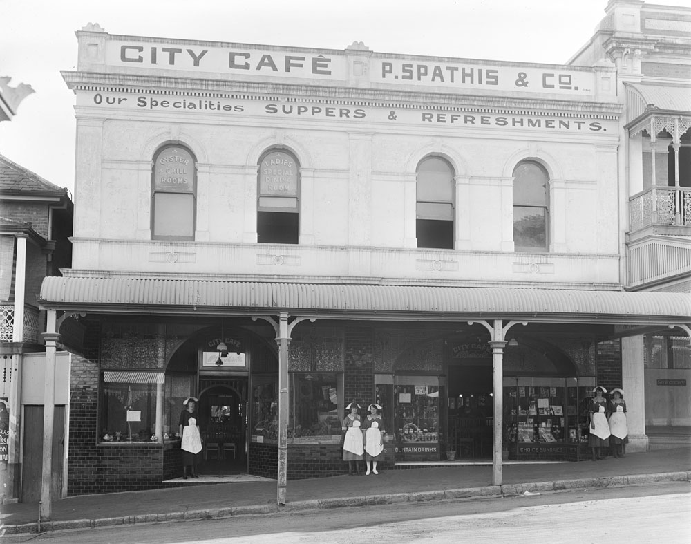 Staff outside the City Cafe, Ipswich, 1920s