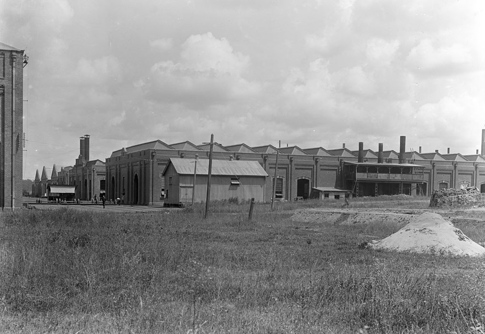 Exterior of Ipswich Railway Workshops, Ipswich, c.1911