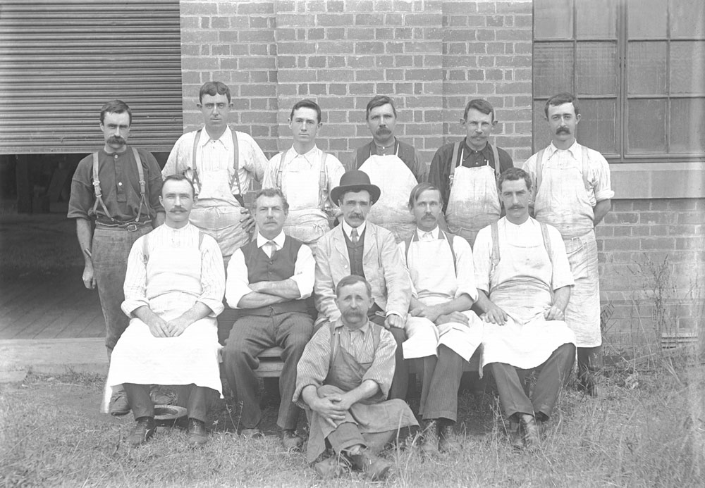 Workers at Ipswich Railway Workshops, Ipswich, 1910