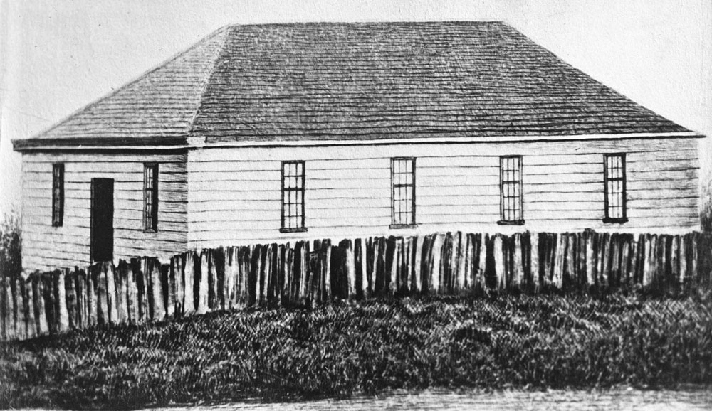 Sketch of first Congregational Church, Ipswich, n.d.