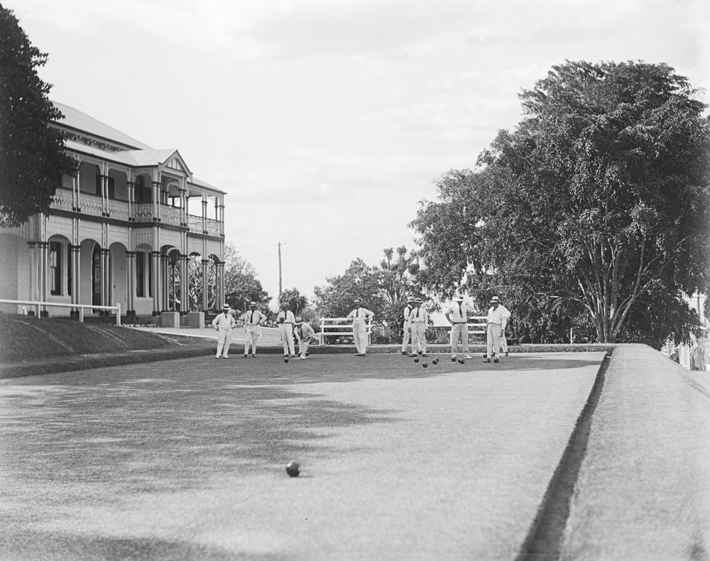 Bowling green at Garowie, Whitehill Road, Eastern Heights, Ipswich, 1930