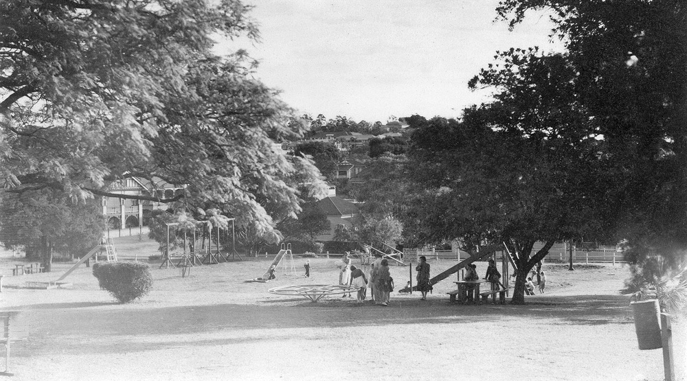 Queens Park, playground, Ipswich, early 1950s