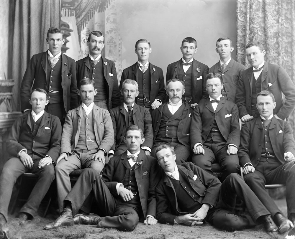 Group of  men, Ipswich, c.1898