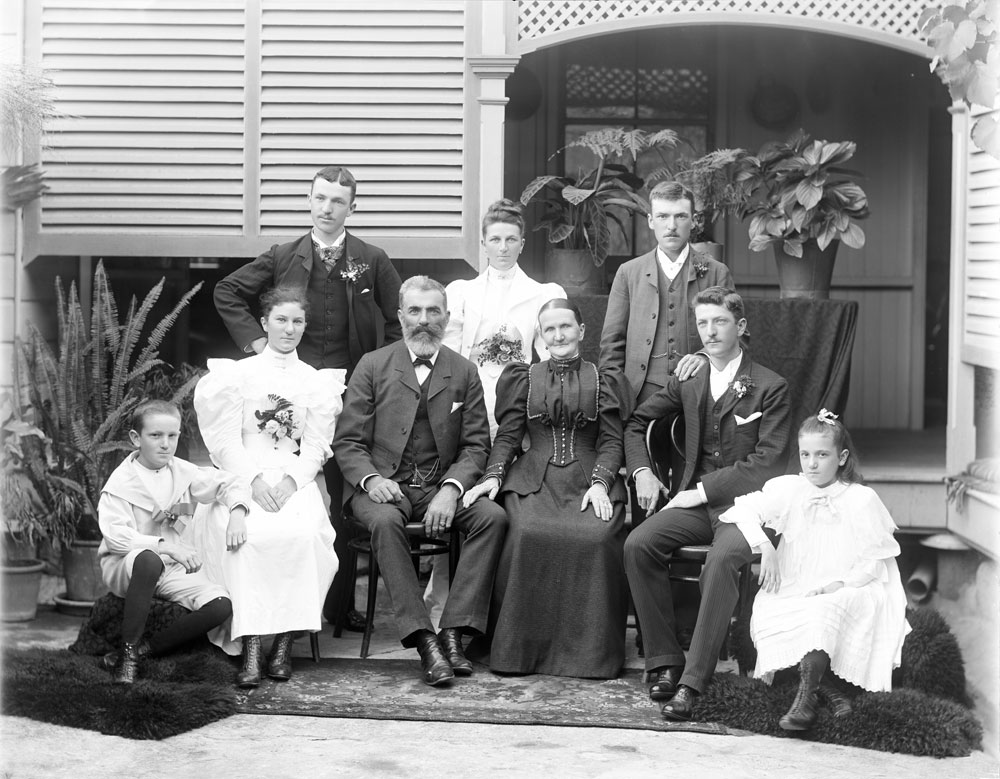 Unidentified framily group, Ipswich,  c.1898