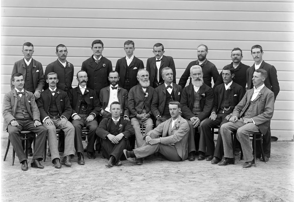 Unidentified group of men, Ipswich, c.1898