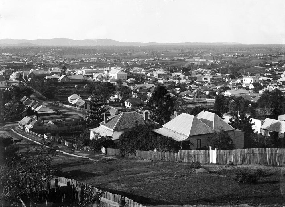 View of Ipswich from Denmark Hill, Ipswich, 1893