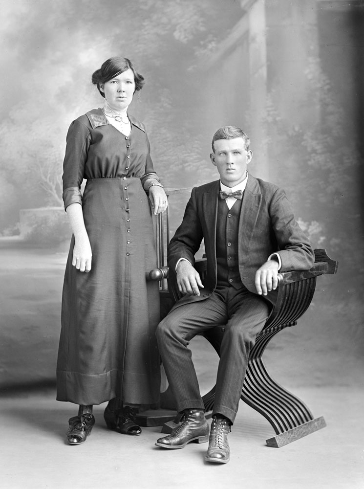 Formal portrait of  couple, Ipswich, early 1900s