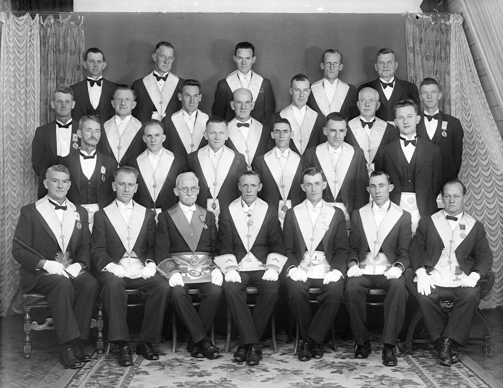 Believed to be members of a Masonic Lodge, Ipswich, 1920s