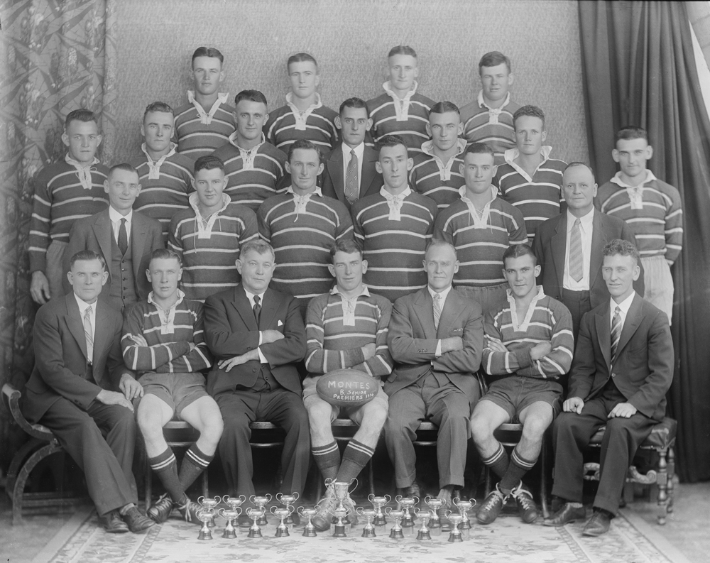Montes Rugby League, B Senior Grade Premiers Team, 1934