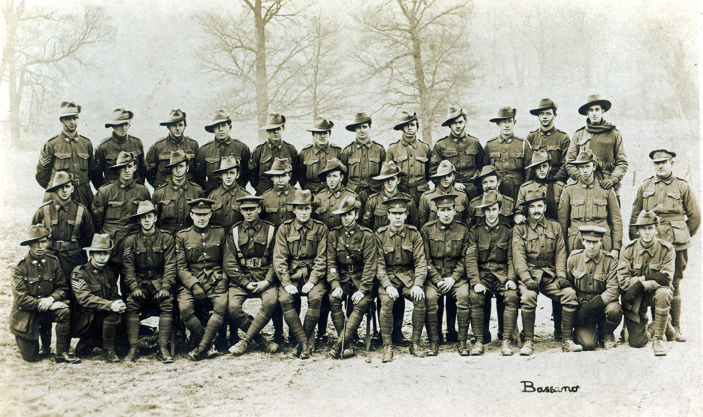 Sergeants of the 13th Training Battalion, Codford, England, 1916-1917