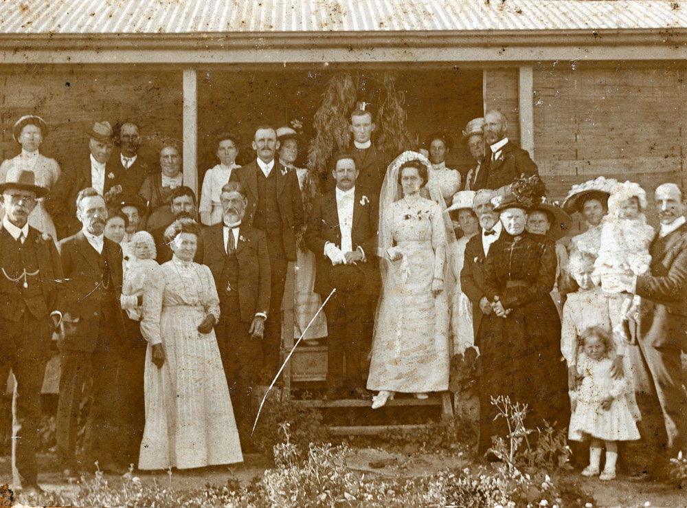 Unidentified wedding group, may be from Harrisville, near Ipswich, n.d.