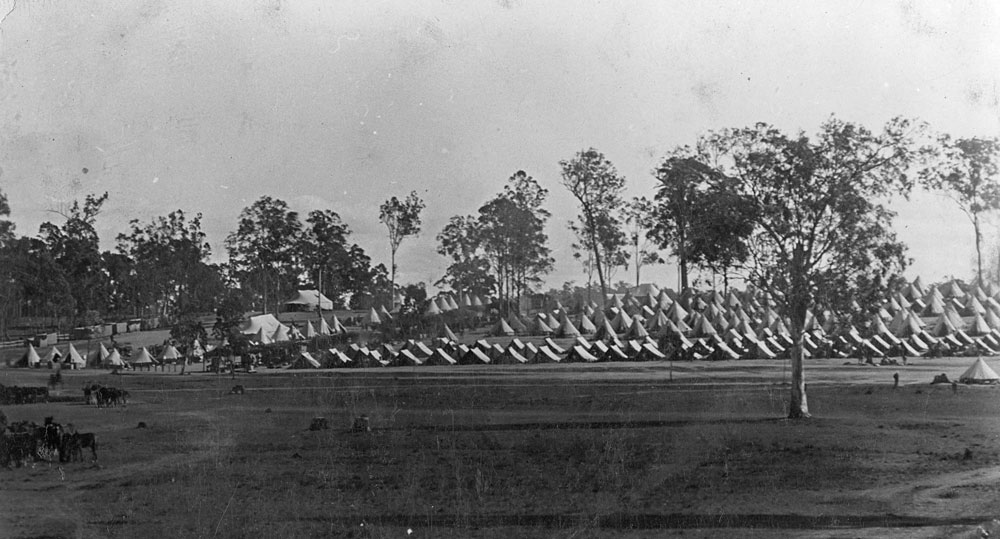 Unidentified army camp, thought to be at Enoggera, 1914-1918
