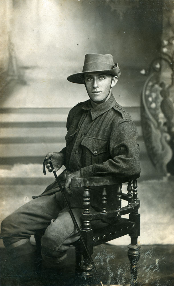 Portrait of unidentified soldier from Ipswich, taken in France, 1914-1918