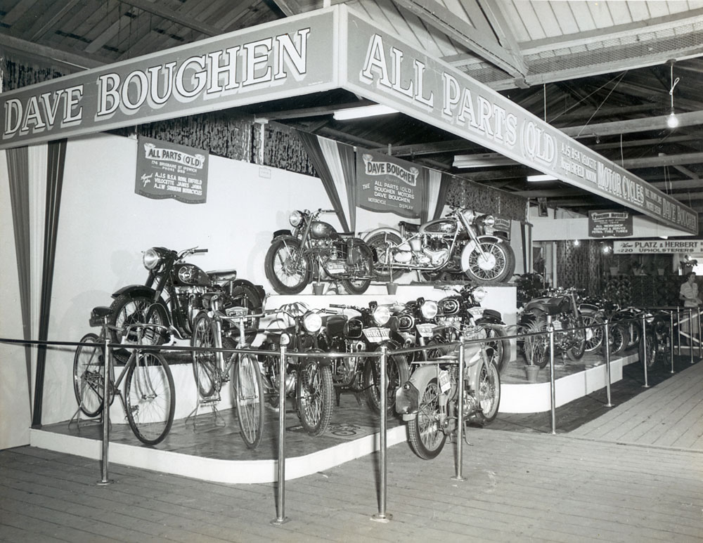 Ipswich Show display of All Parts (Qld.) motorcycle business, Ipswich, 1950 - 1953