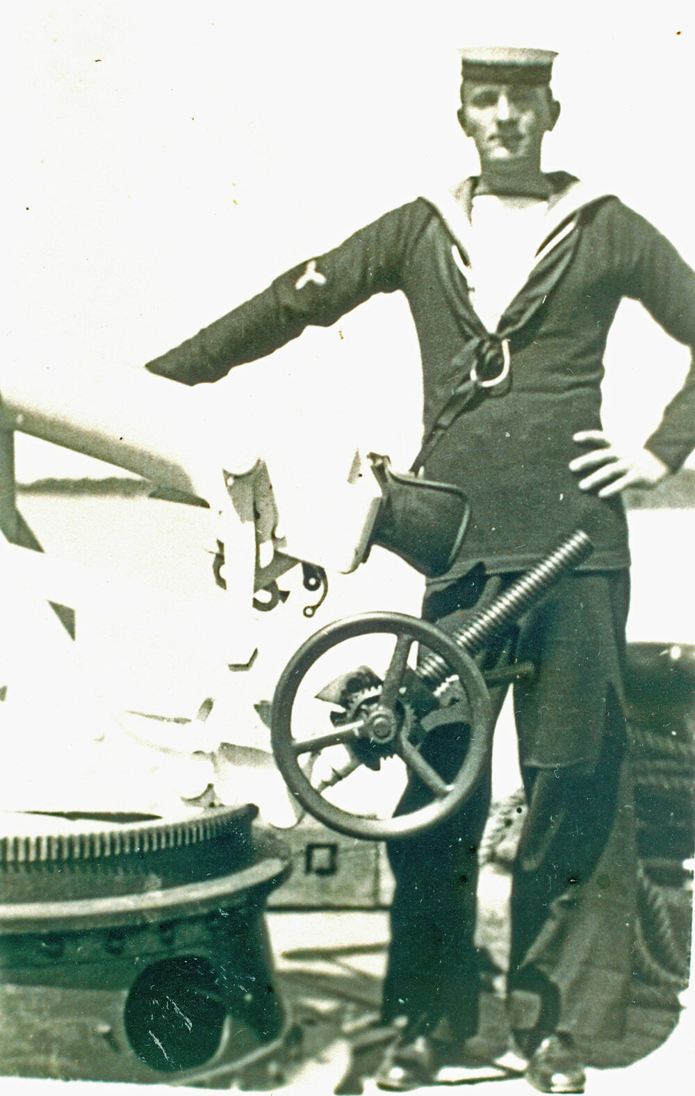 James Rupert Trevis, from Blackstone, Ipswich, on board ship, 1927