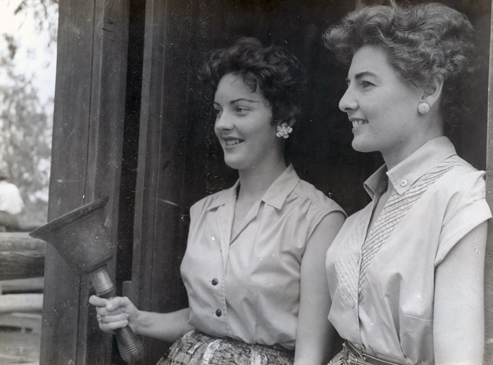 Staff from Stock and Station agents, in Ipswich,  at Churchill Municipal Saleyards, Ipswich, 1958