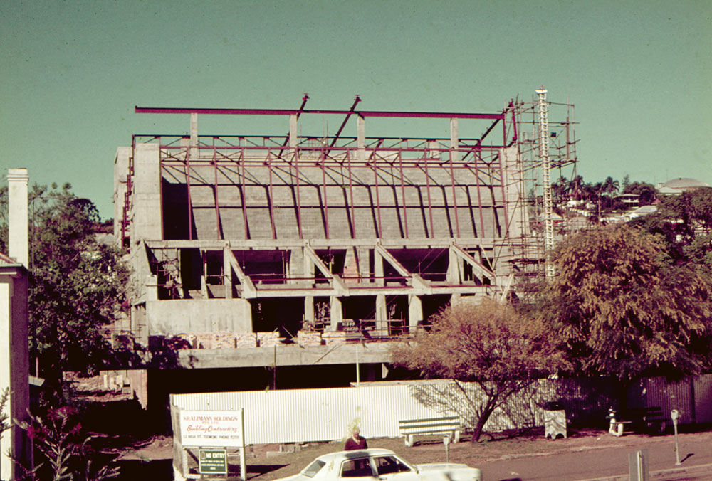 Ipswich Civic Centre, during construction, Limestone Street, Ipswich, 1974-1975
