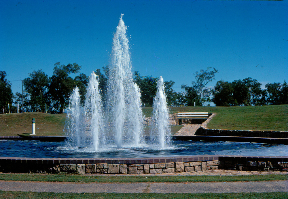 Water Fountain at Lobley Park, Churchill, Ipswich, 1977