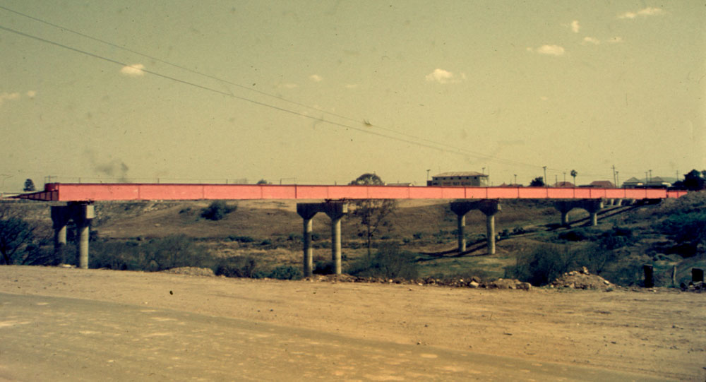 David Trumpy Bridge during construction, Ipswich, 1963
