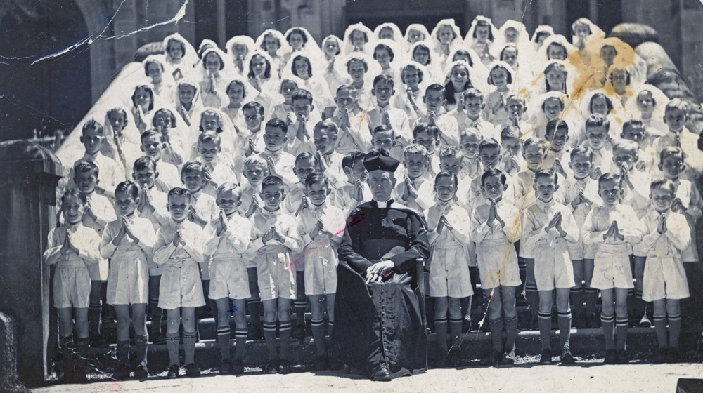 First communion at St Mary's Catholic Church, 5 October 1952