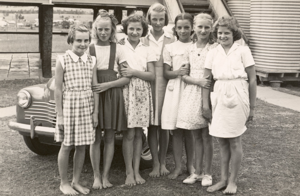 Girls at Marburg Rural School, Marburg, Ipswich, 1952