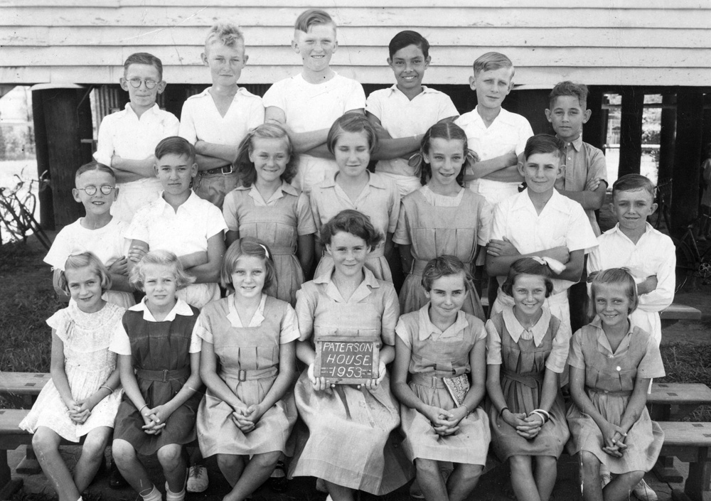 Marburg Rural School students, Paterson House, Marburg, Ipswich, 1953